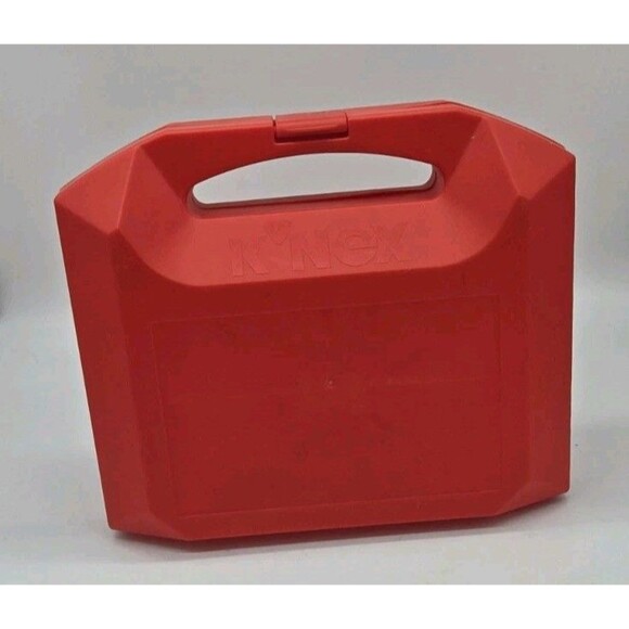 Vintage? K'NEX Red EMPTY Travel Case Toy Box Storage Container With Handle Locks - Picture 2 of 14